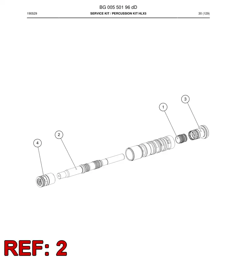 30296908a 302 969 08a PISTON - Sandvik Technical Drawing