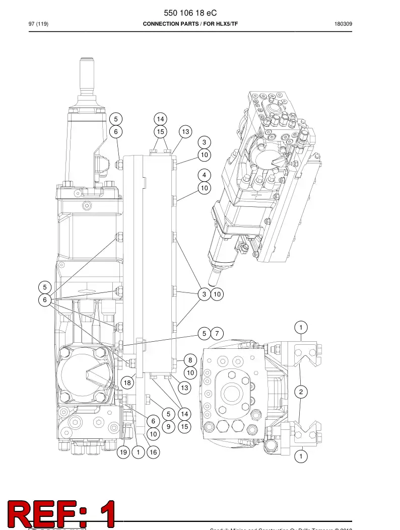 30299518b 302 995 18b Frame, Slide - Sandvik Technical Drawing