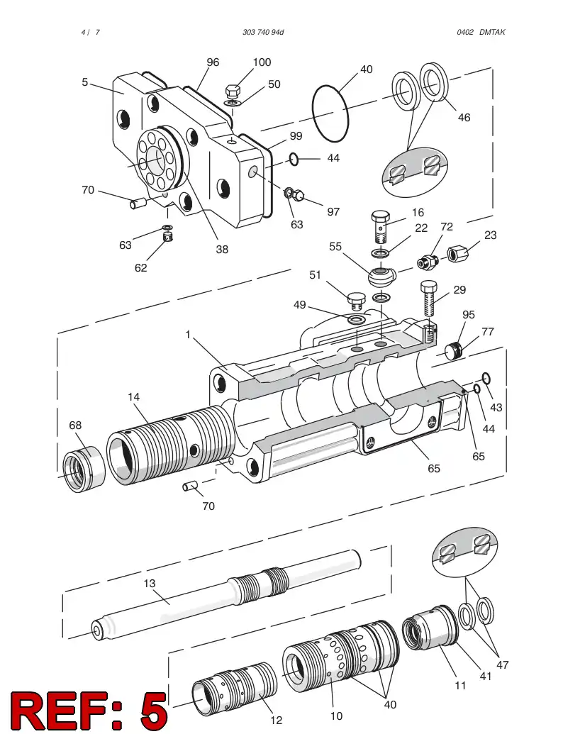 30373808 303 738 08 COVER SPACER ASSY - Sandvik Technical Drawing