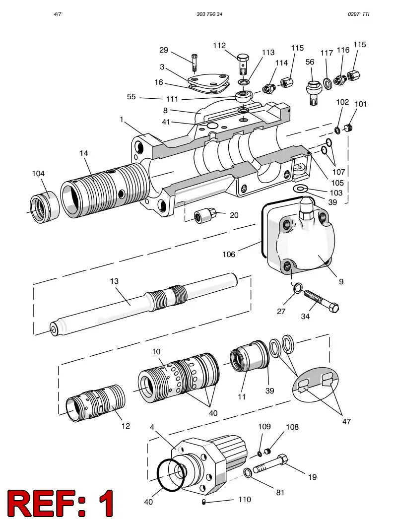 30378438 303 784 38 BODY ASSY - Sandvik Technical Drawing