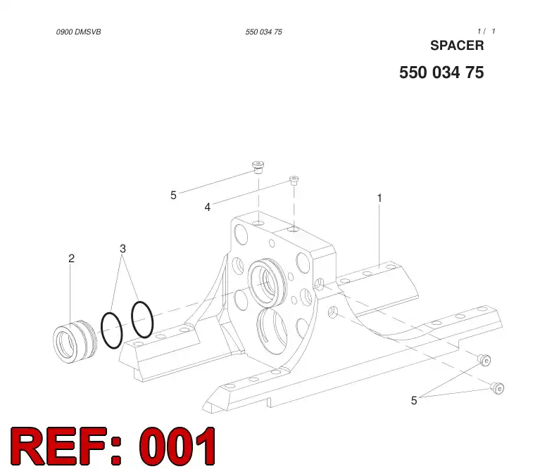 30385308 303 853 08 SPACER - Sandvik Technical Drawing