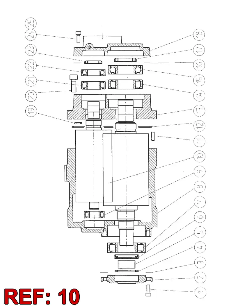 30804601 308 046 01 ROTOR PAIR - Sandvik Technical Drawing