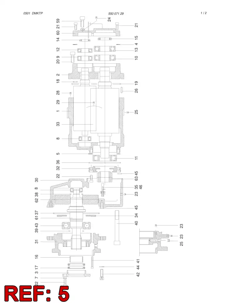 30805908 308 059 08 Gasket - Sandvik Technical Drawing