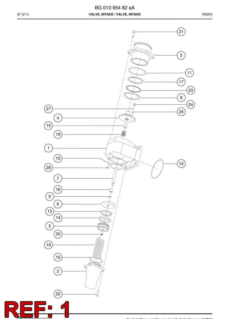 30834288 308 342 88 SET DE GASKET - Sandvik Technical Drawing