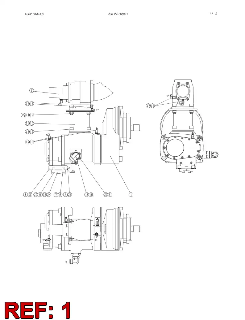 30834843 308 348 43 COMPRESSOR - Sandvik Technical Drawing