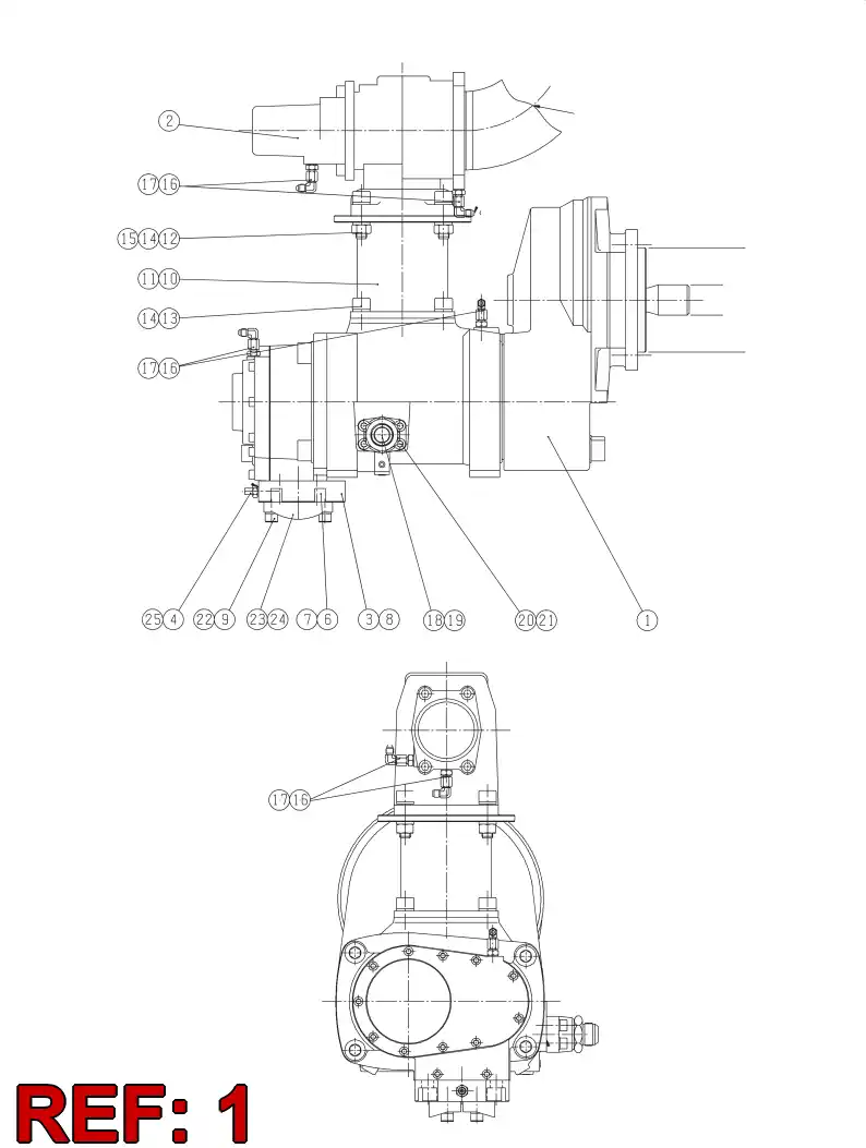 30834849 308 348 49 COMPRESSOR - Sandvik Technical Drawing