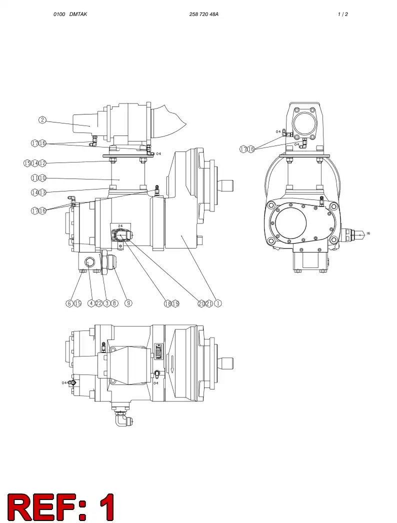 30834971 308 349 71 COMPRESSOR - Sandvik Technical Drawing