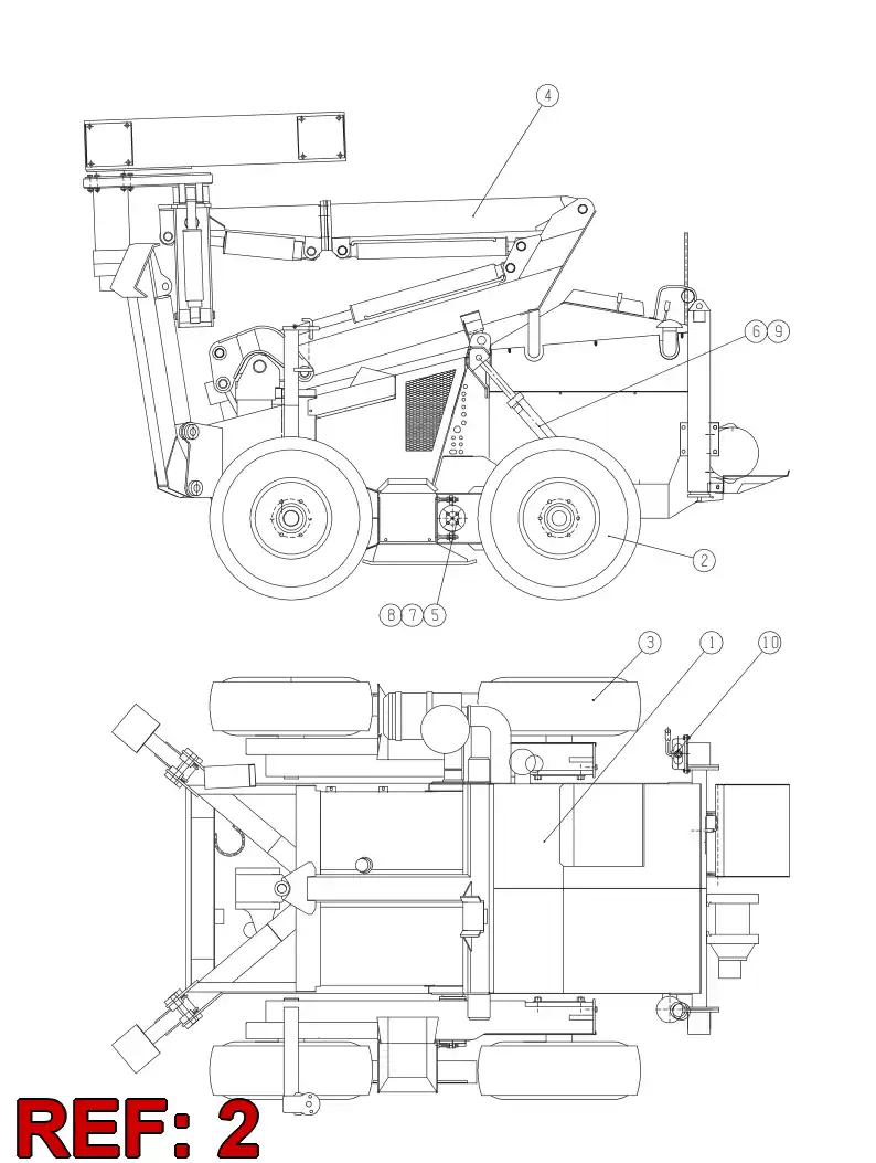 31100108 311 001 08 OSCILLATION FRAME ASSY LEFT - Sandvik Technical Drawing