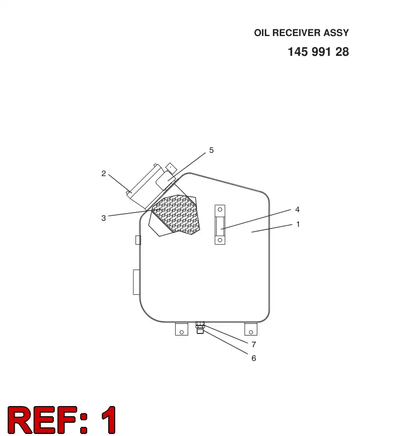 31100228 311 002 28 OIL RECEIVER - Sandvik Technical Drawing