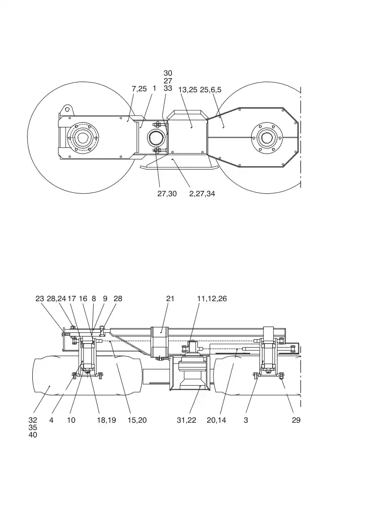 311008981 311 008 981 OSCILLATION FRAME ASSY, RIGHT - Sandvik Technical Drawing