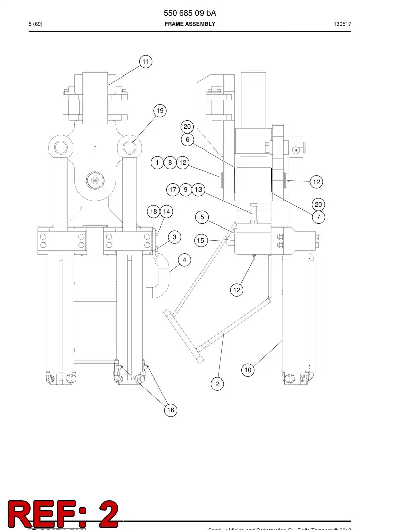 31104268a 311 042 68a MOUNTING BODY - Sandvik Technical Drawing