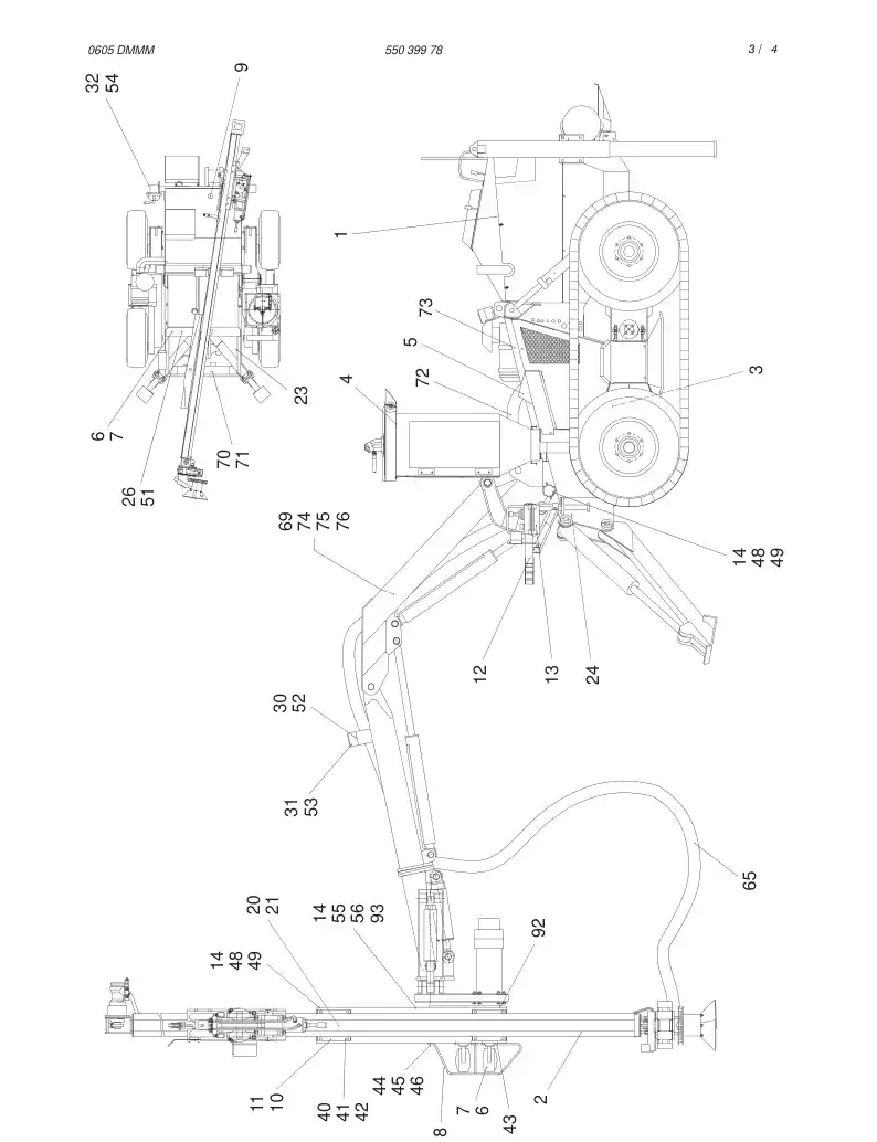 31126808 311 268 08 HYDR. CIRCUIT DIAGRAM CMD 300 - Sandvik Technical Drawing