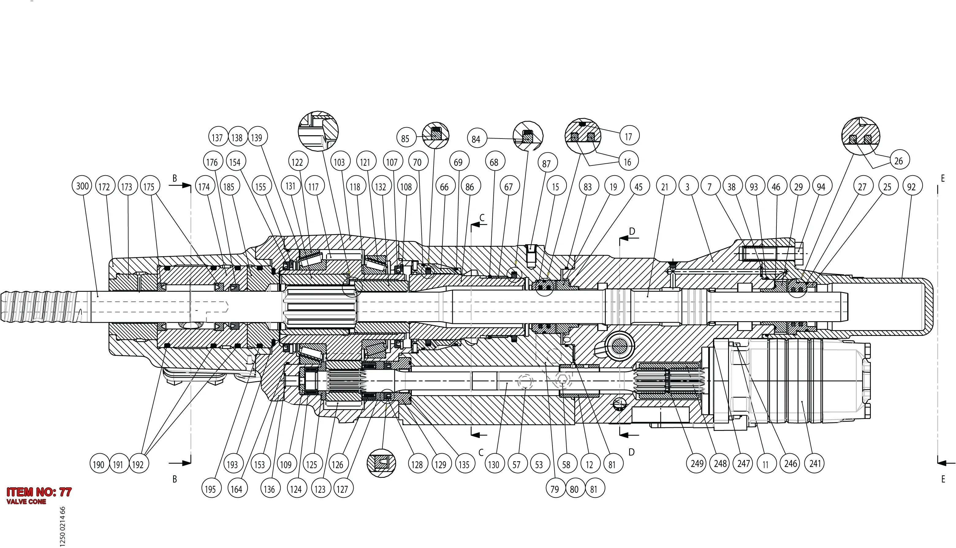 3115 2383 00 VALVE CONE - Technical Drawing
