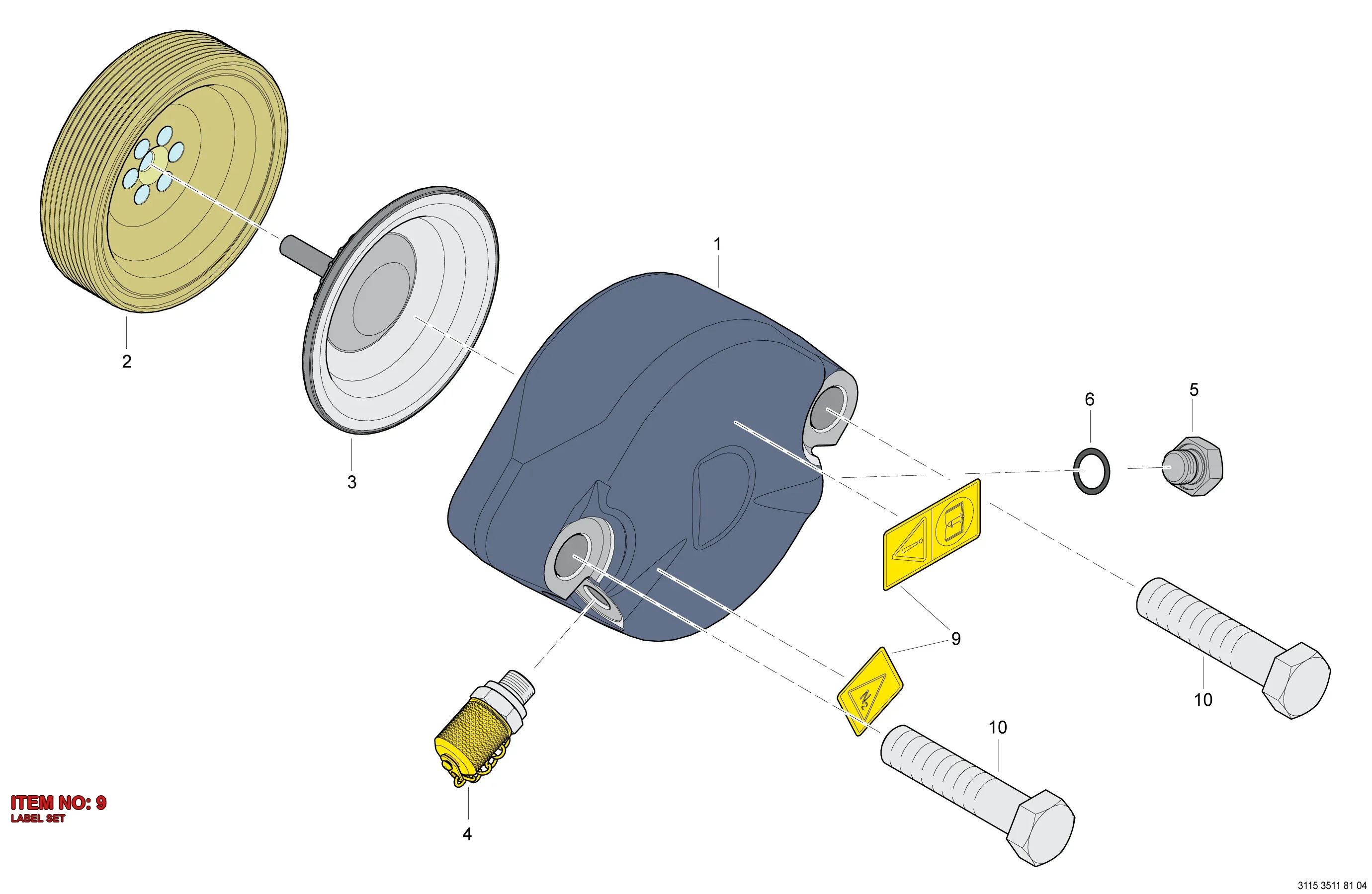 3115 2715 90 LABEL SET - Technical Drawing