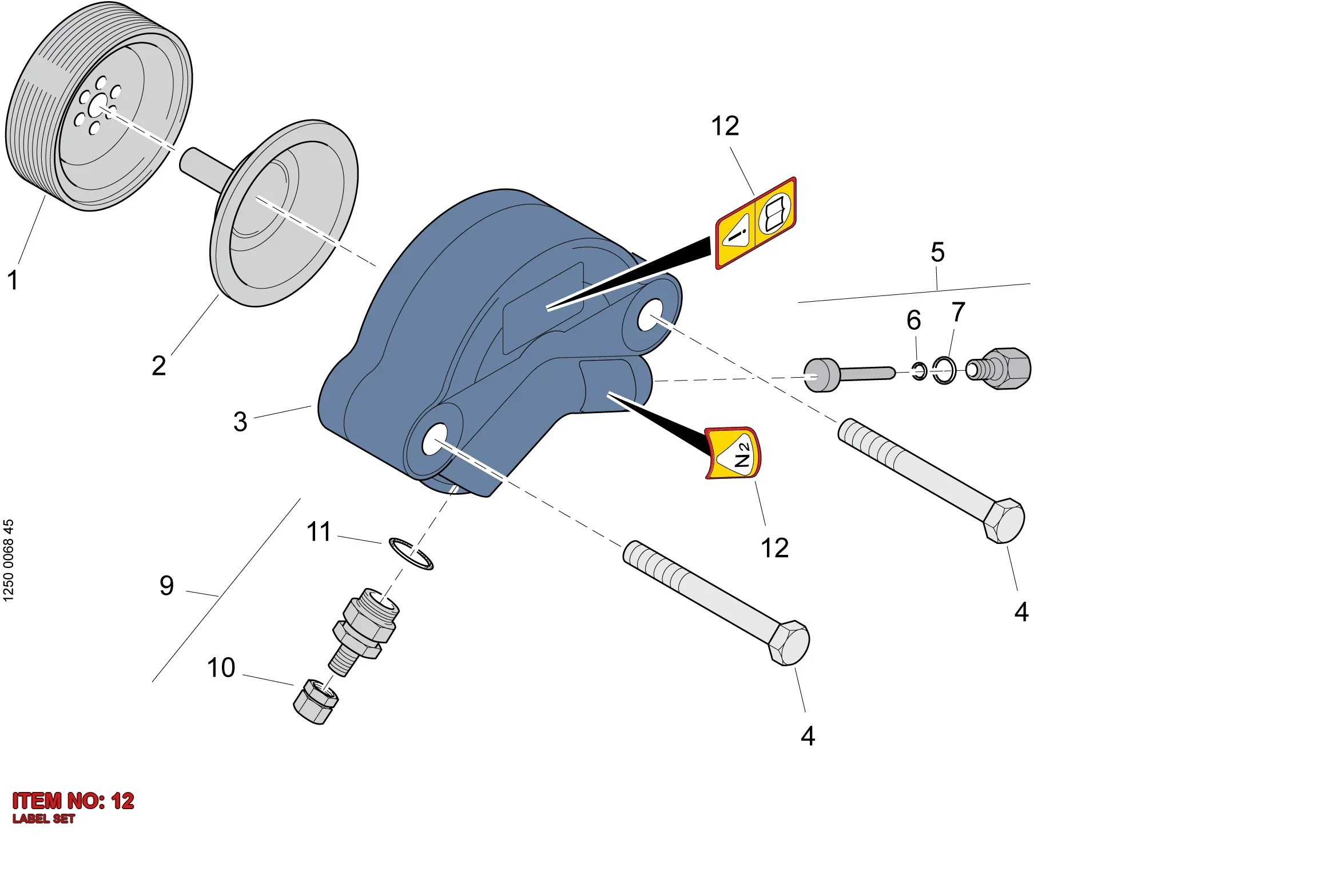 3115 3597 00 LABEL SET - Technical Drawing