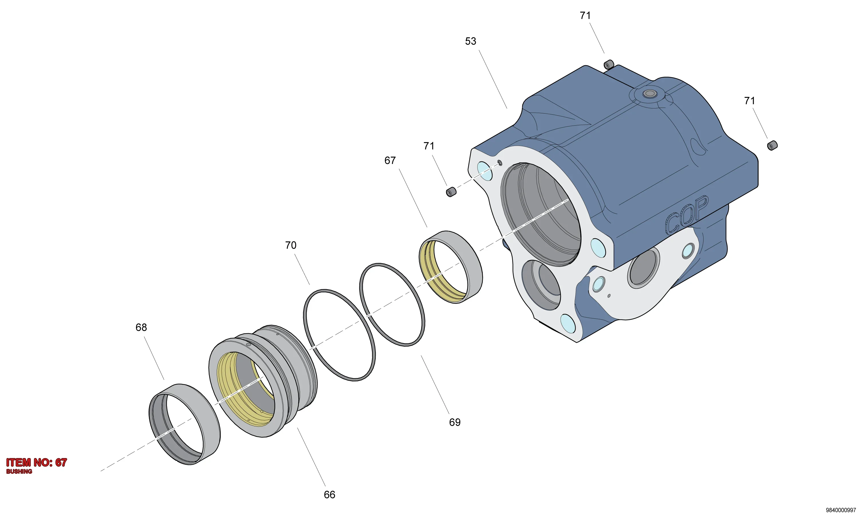 3115 3744 00 BUSHING - Technical Drawing