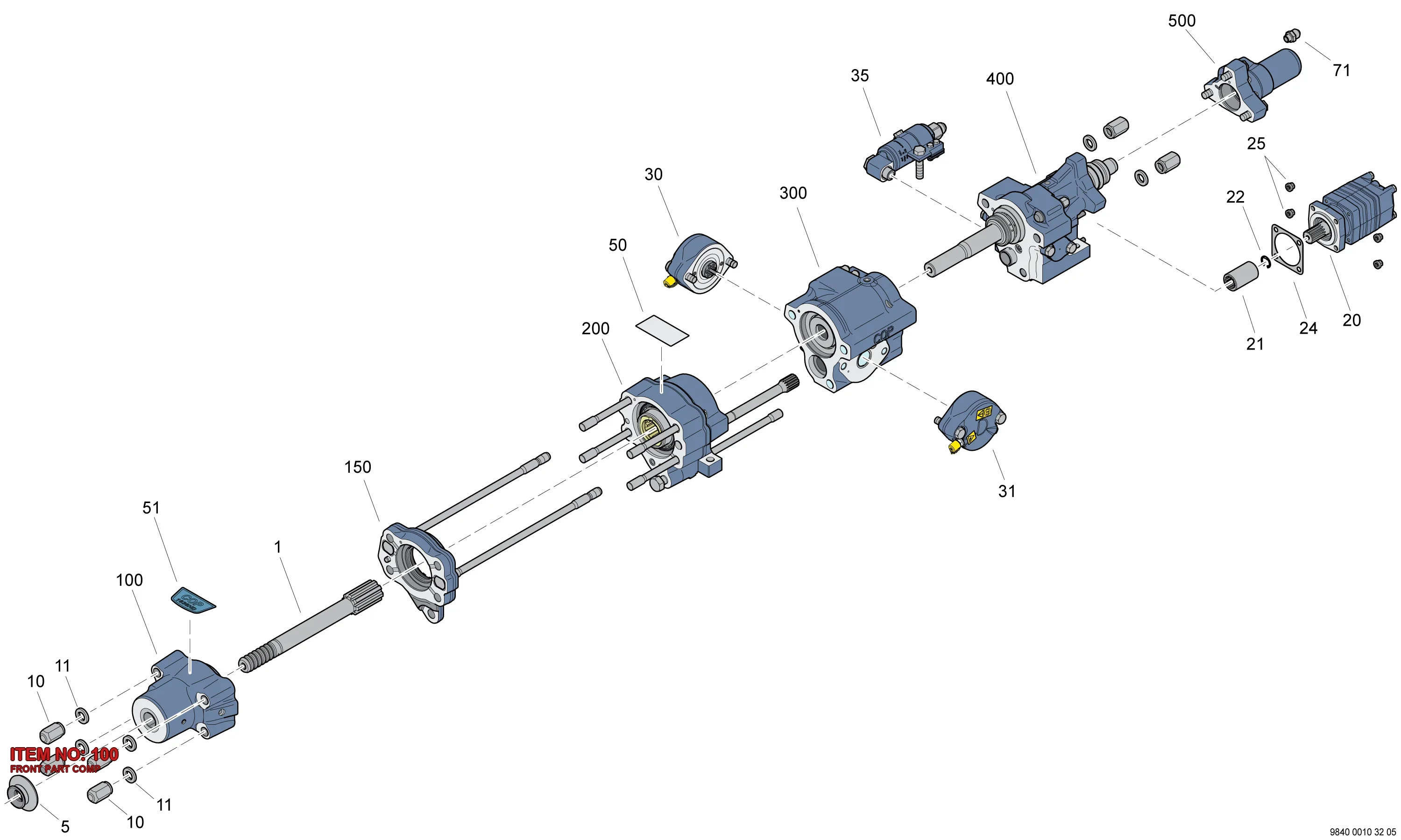 3115 5042 86 FRONT PART COMP - Technical Drawing