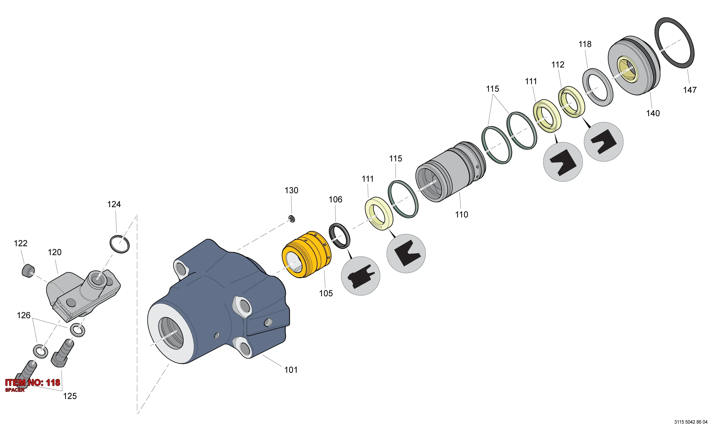 3115 5059 10 SPACER - Technical Drawing