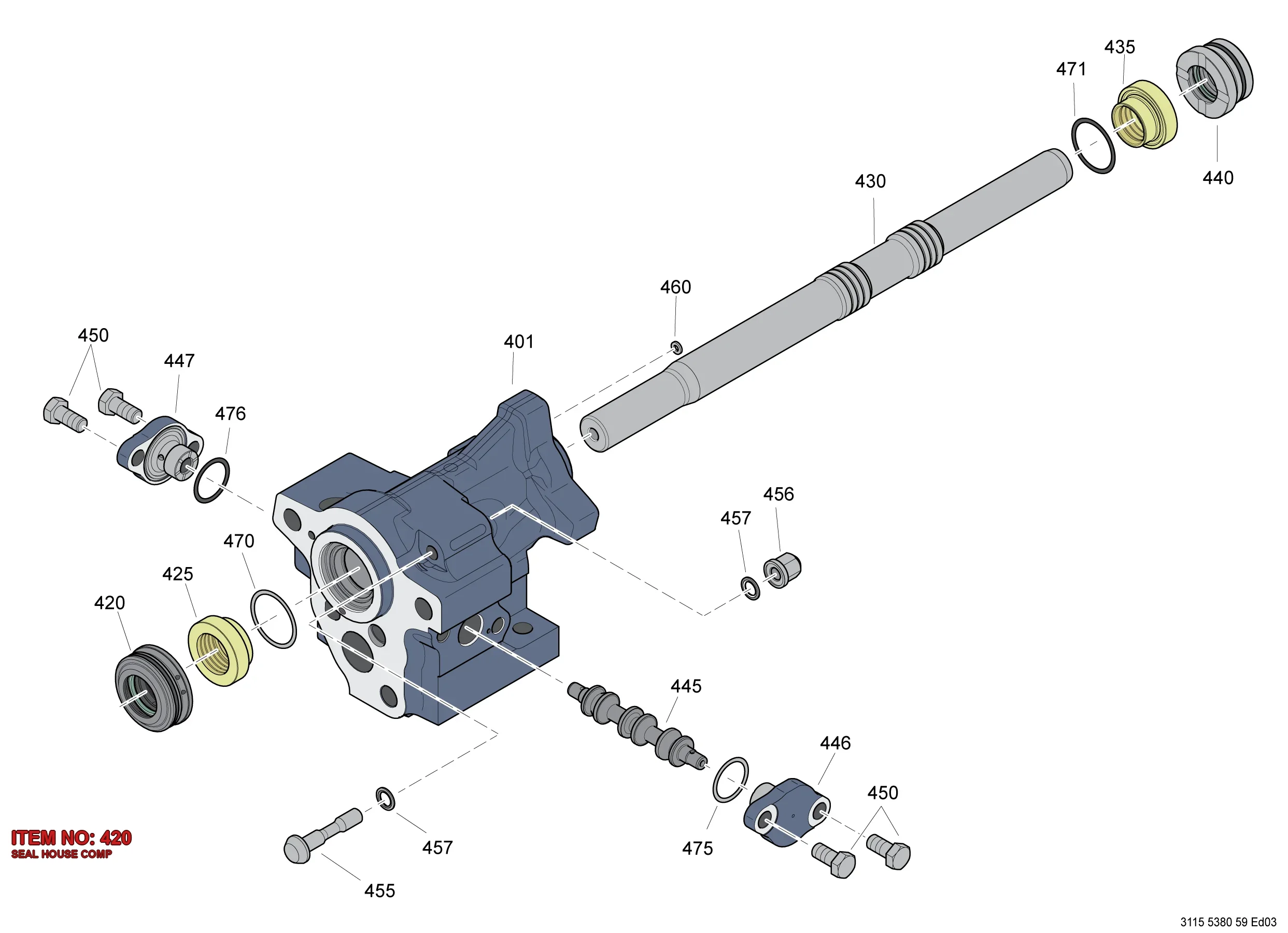3115 5275 80 SEAL HOUSE COMP - Technical Drawing