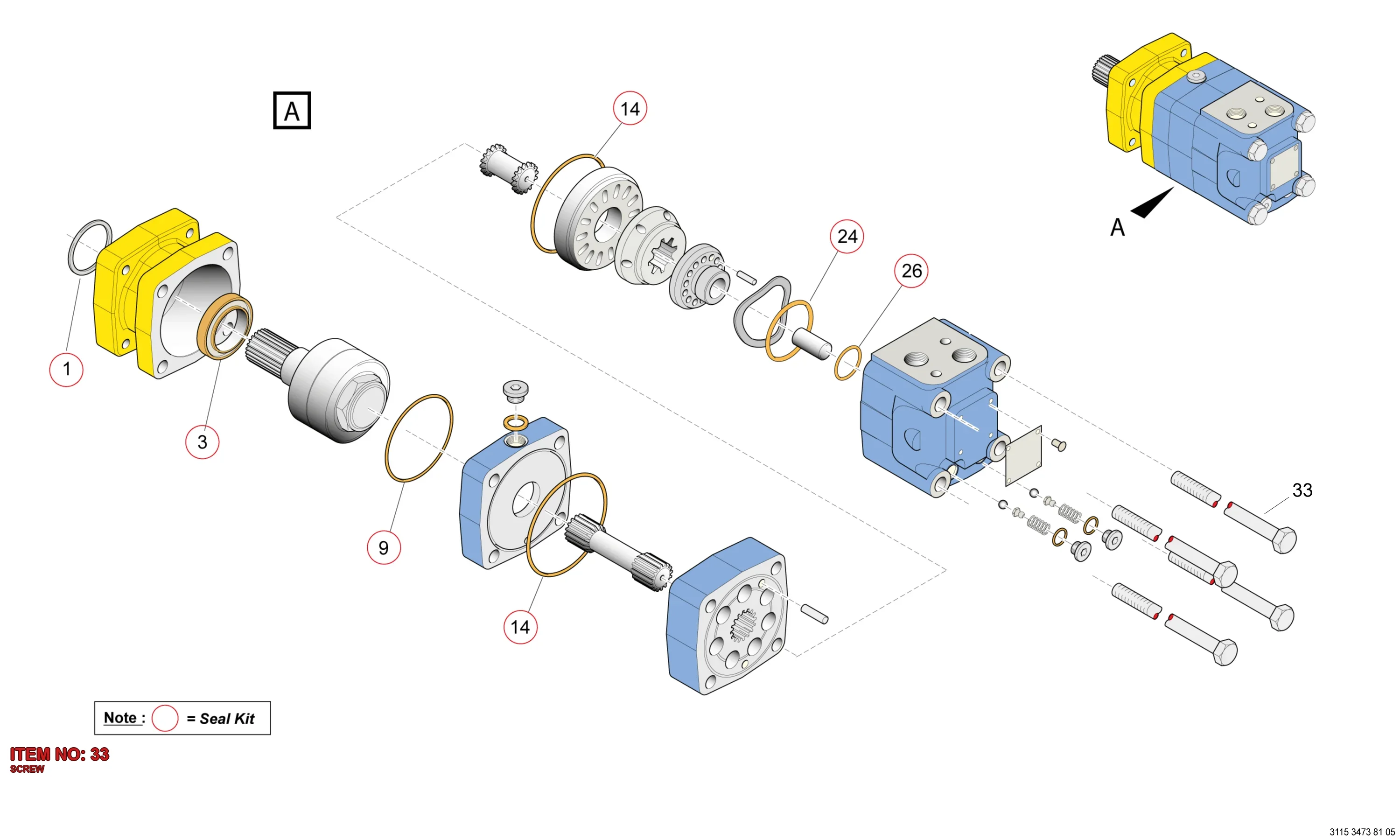 3115 5812 04 SCREW - Technical Drawing