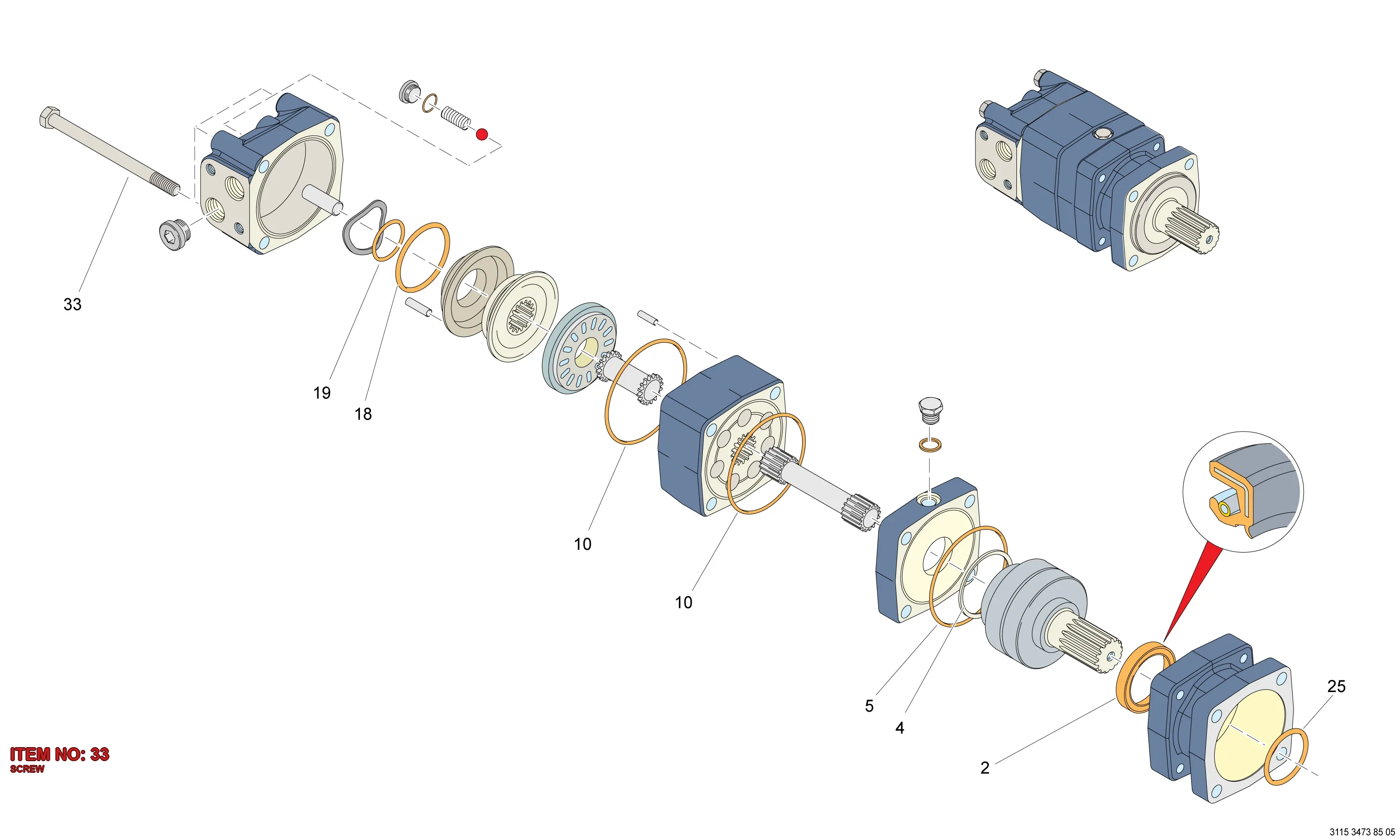 3115 5812 07 SCREW - Technical Drawing