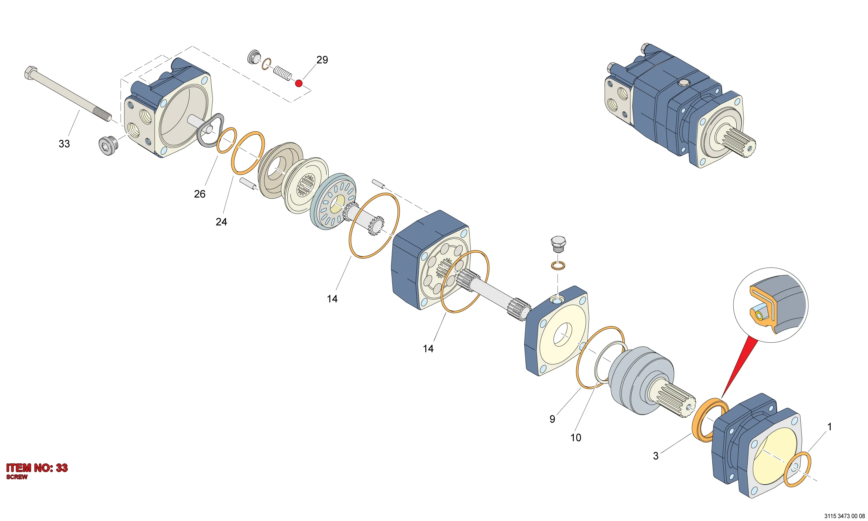 3115 5812 08 SCREW - Technical Drawing