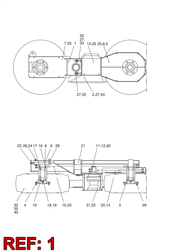 31200808 312 008 08 OSKILLATION FRAME RIGHT - Sandvik Technical Drawing