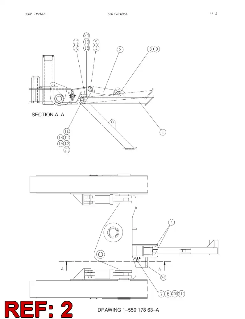 31206608 312 066 08 HYDRAULI C CYLINDER ASSY - Sandvik Technical Drawing
