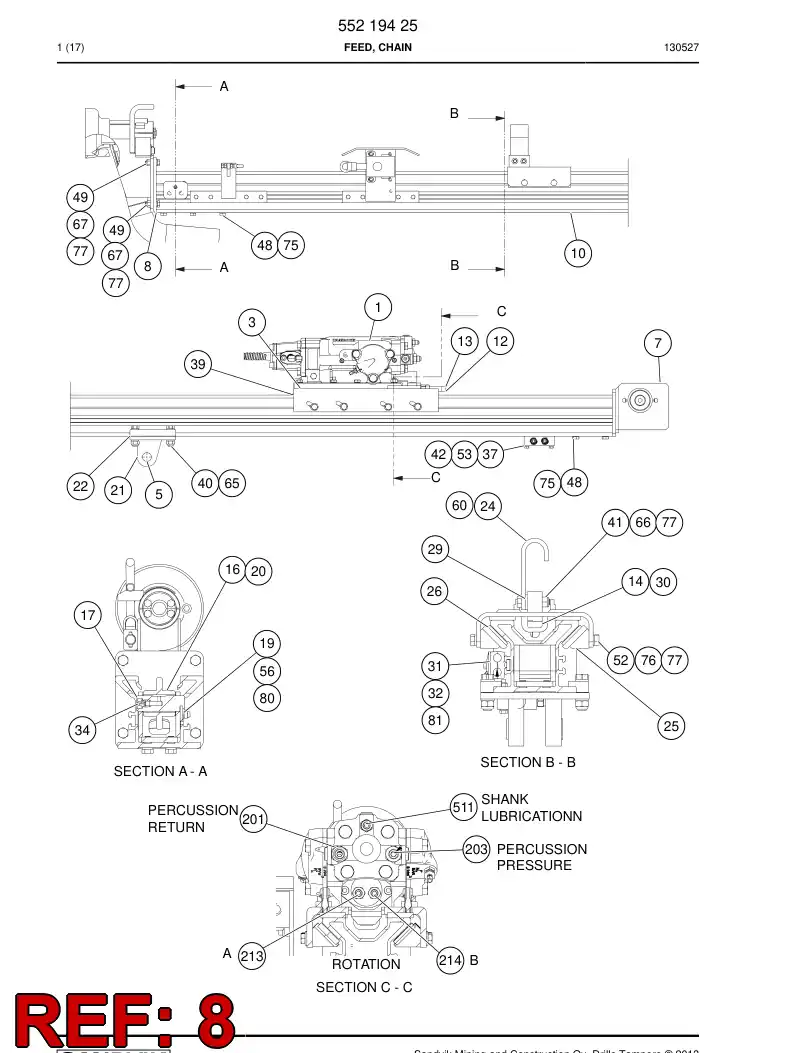 31225368b 312 253 68b BRACKET - Sandvik Technical Drawing