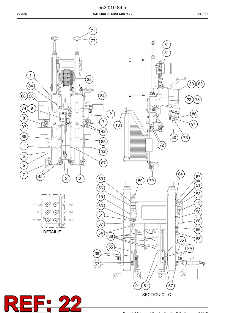 31228678 312 286 78 Bracket - Sandvik Technical Drawing
