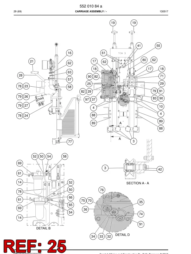 31228958a 312 289 58a BRACKET - Sandvik Technical Drawing