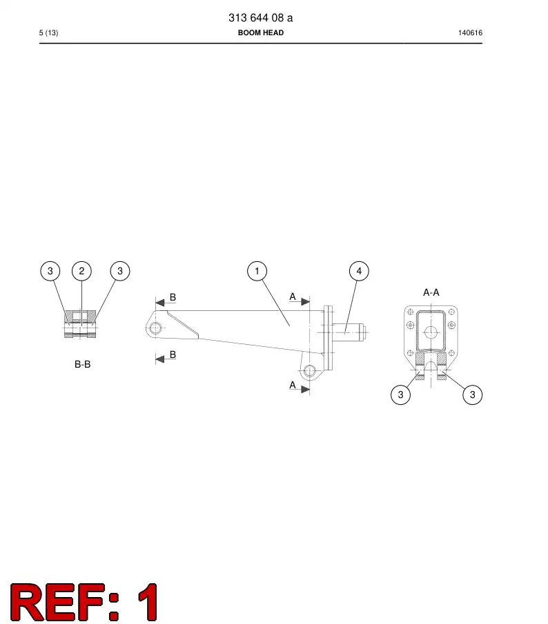 31230218a 312 302 18a BOOM HEAD - Sandvik Technical Drawing