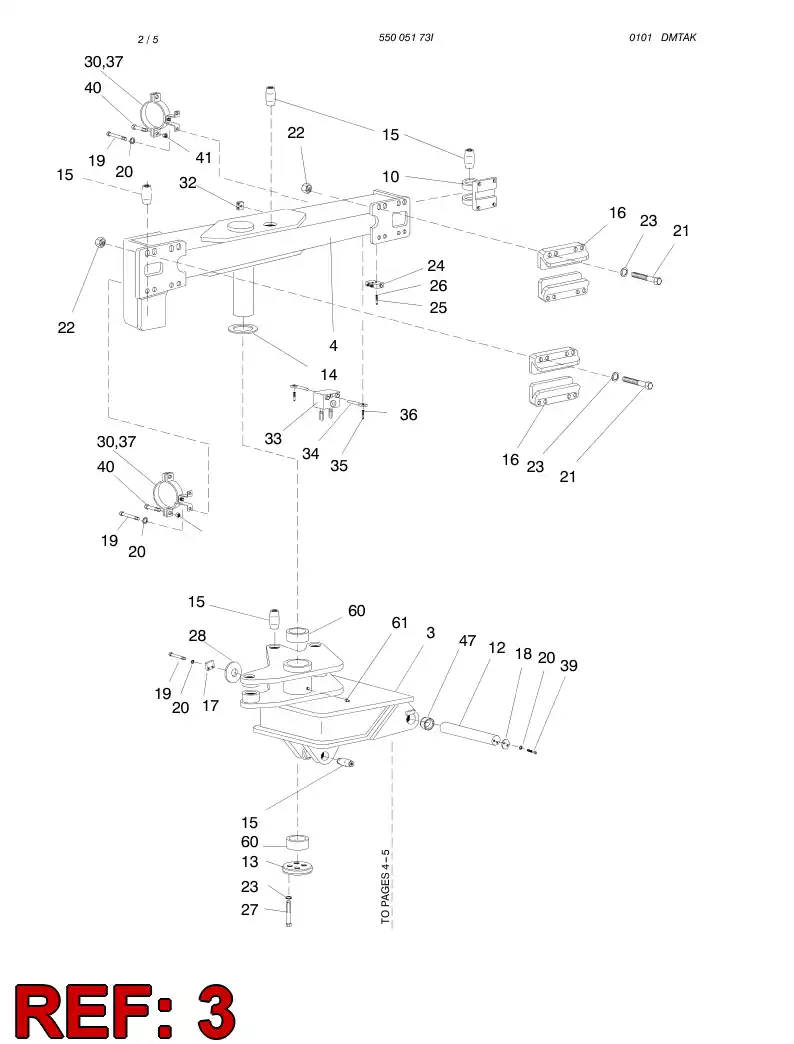 31233098 312 330 98 CROSS ASSY - Sandvik Technical Drawing