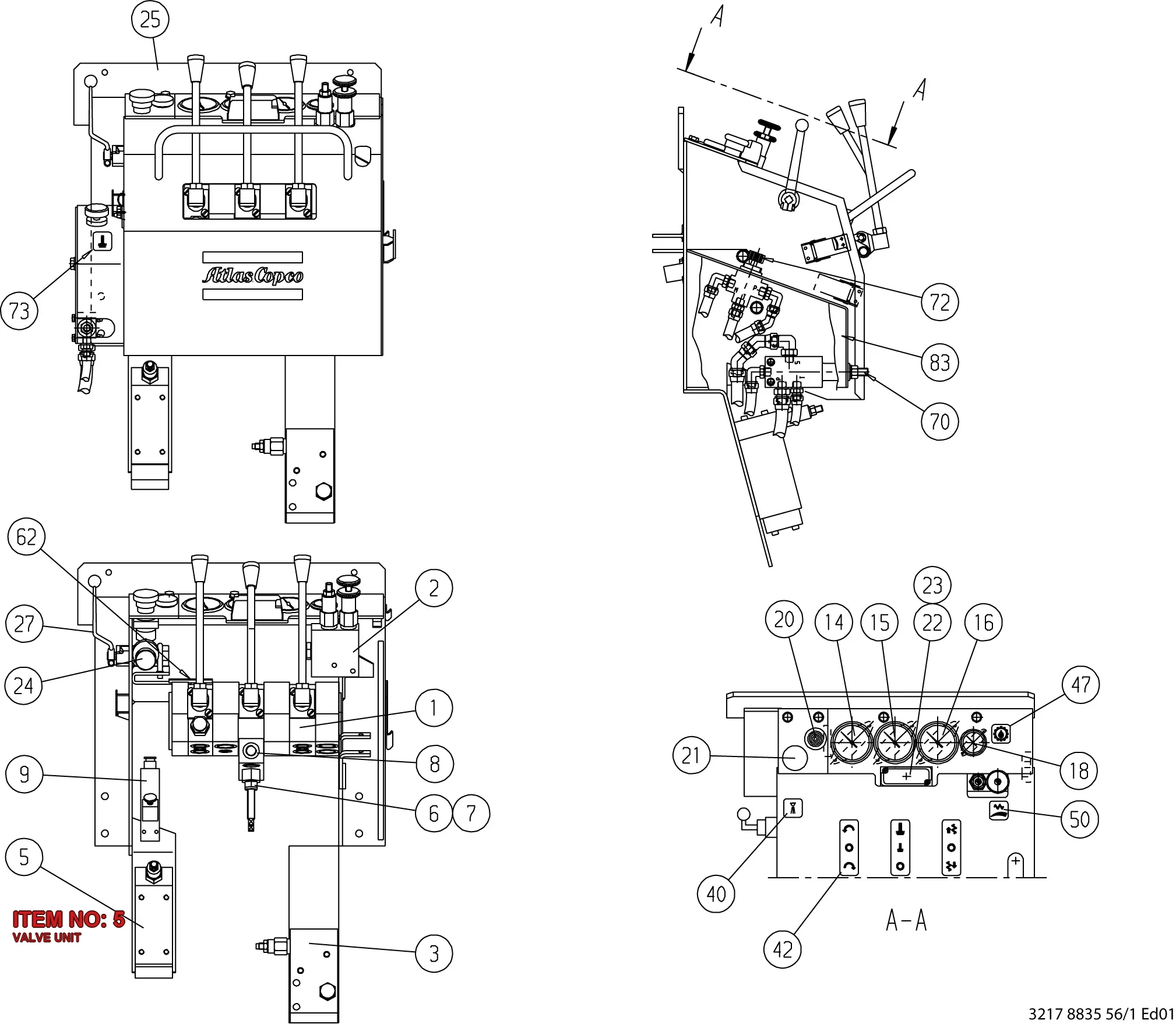 3125 0906 91 VALVE UNIT - Technical Drawing