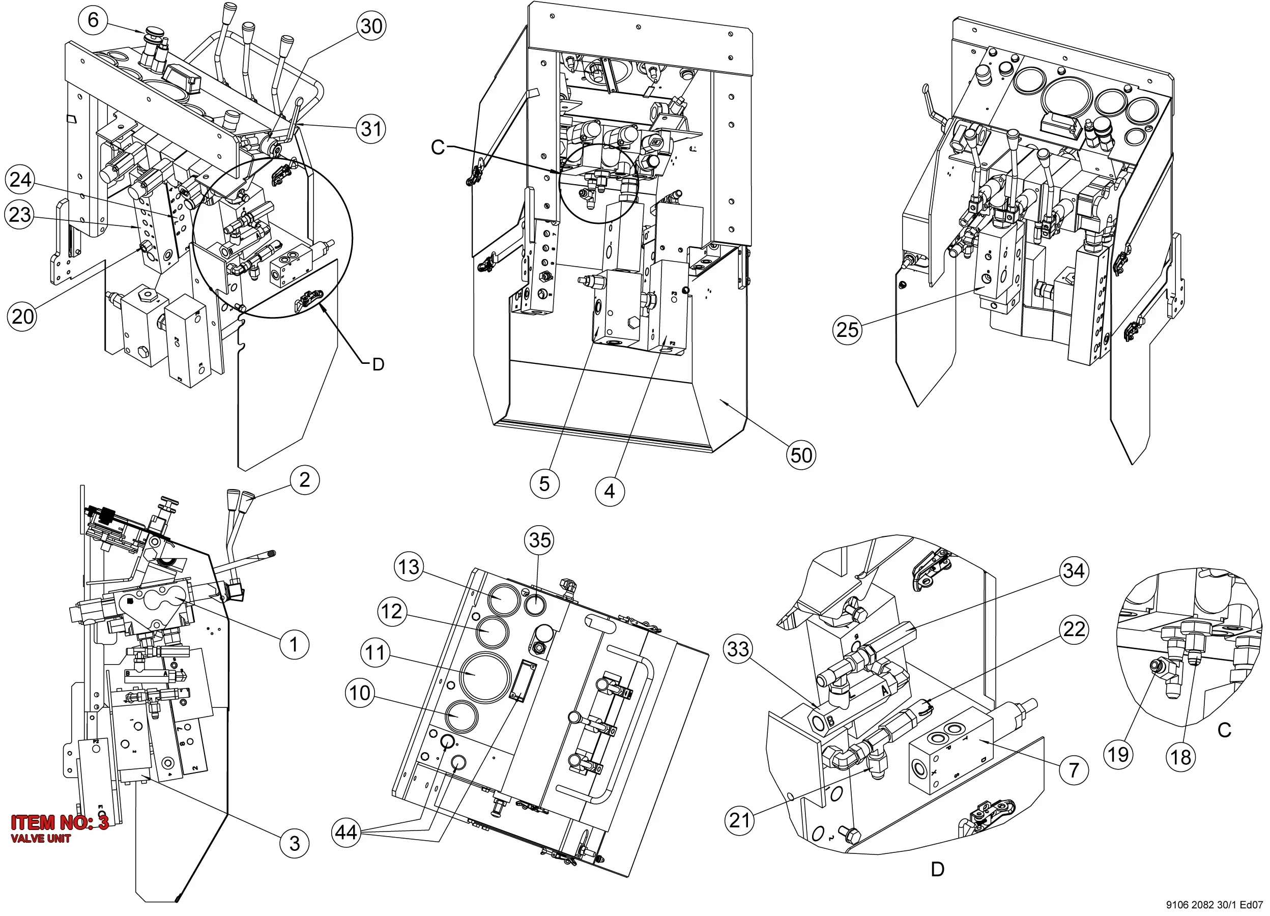 3125 0906 92 VALVE UNIT - Technical Drawing