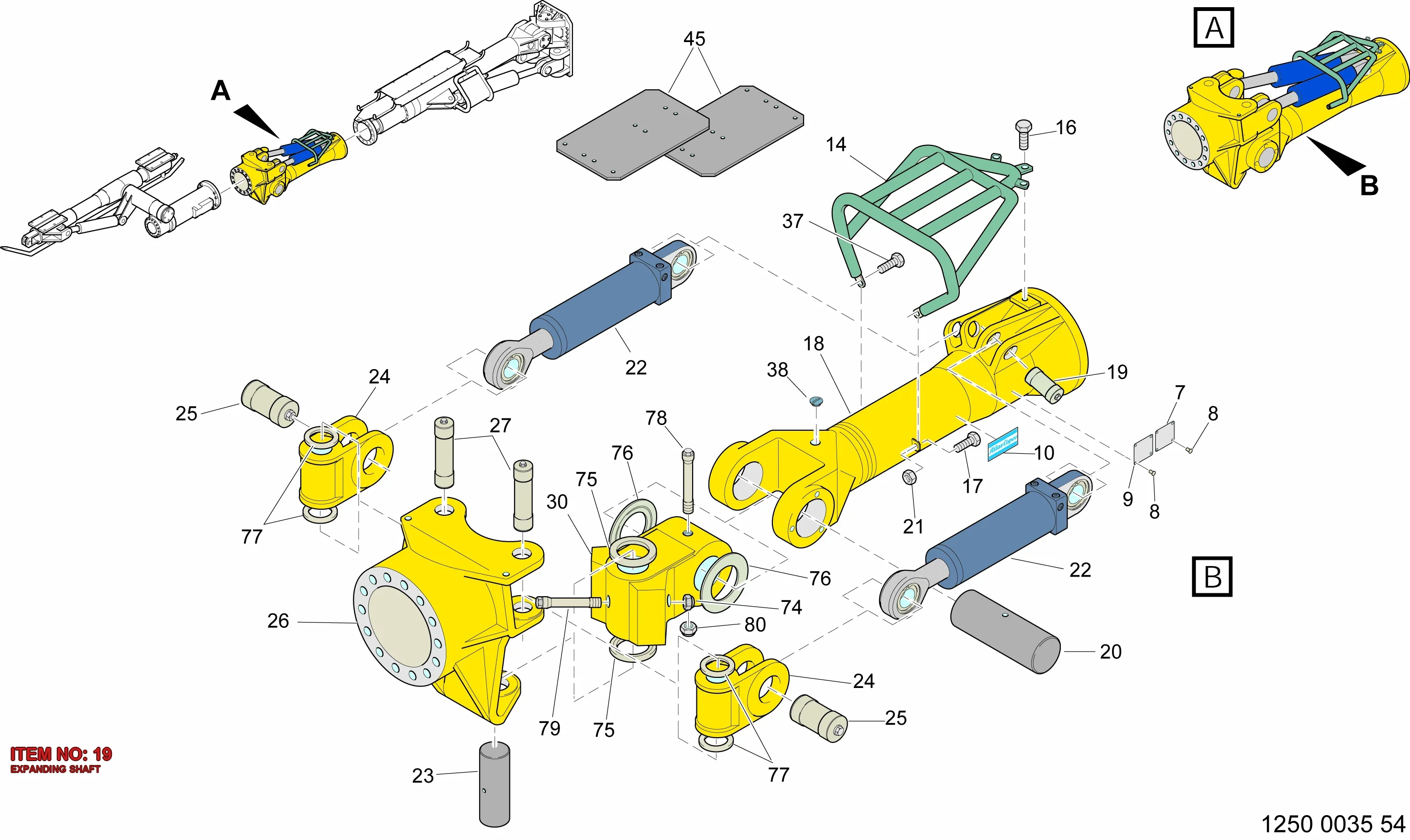 3125 1983 80 EXPANDING SHAFT - Technical Drawing