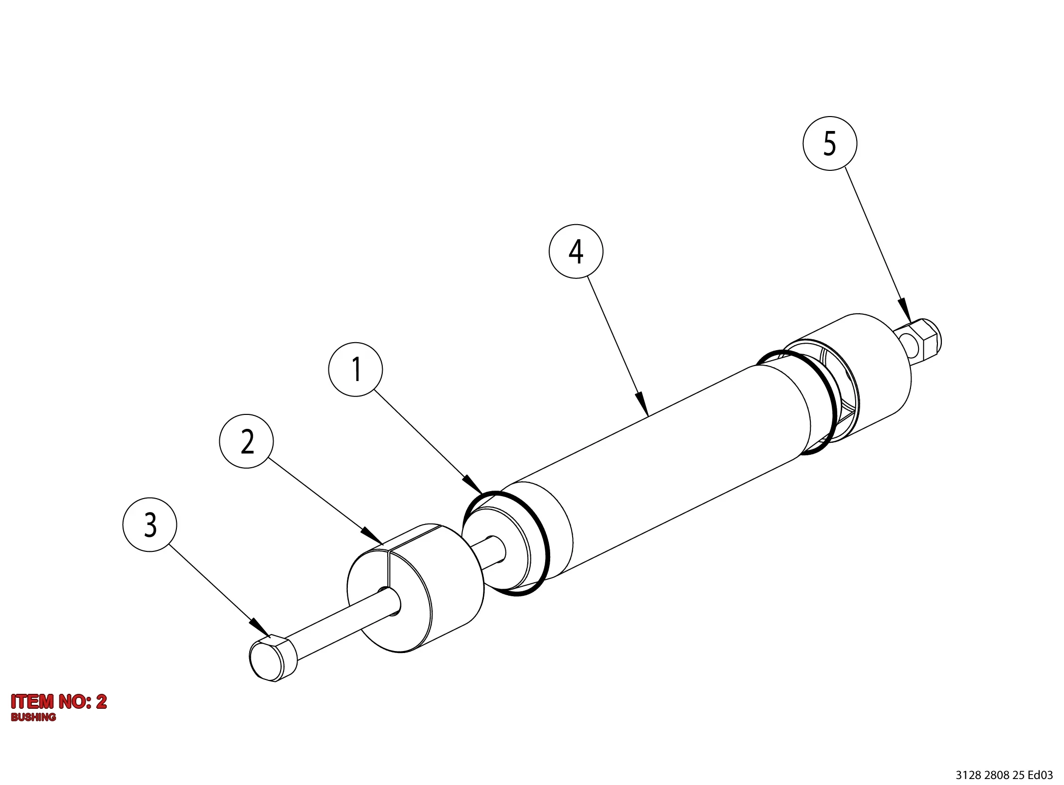 3125 2177 00 BUSHING - Technical Drawing