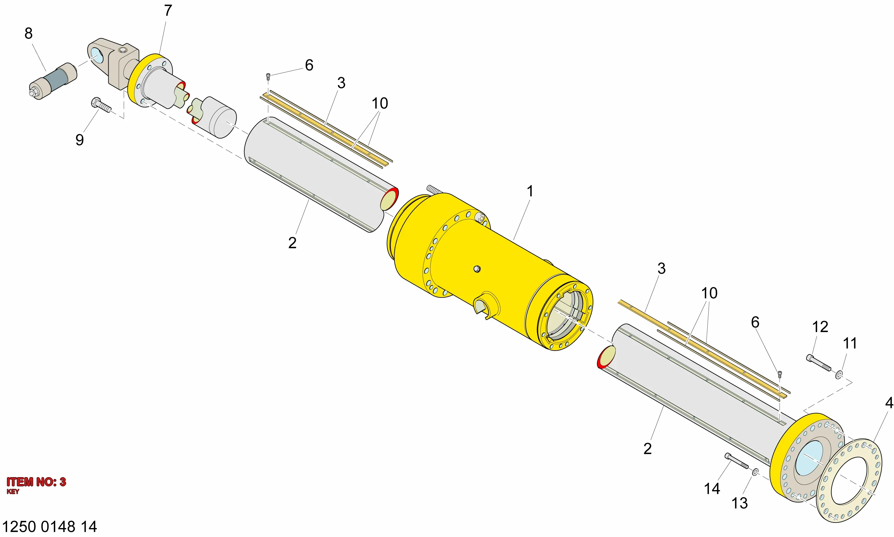 3125 4921 90 KEY - Technical Drawing