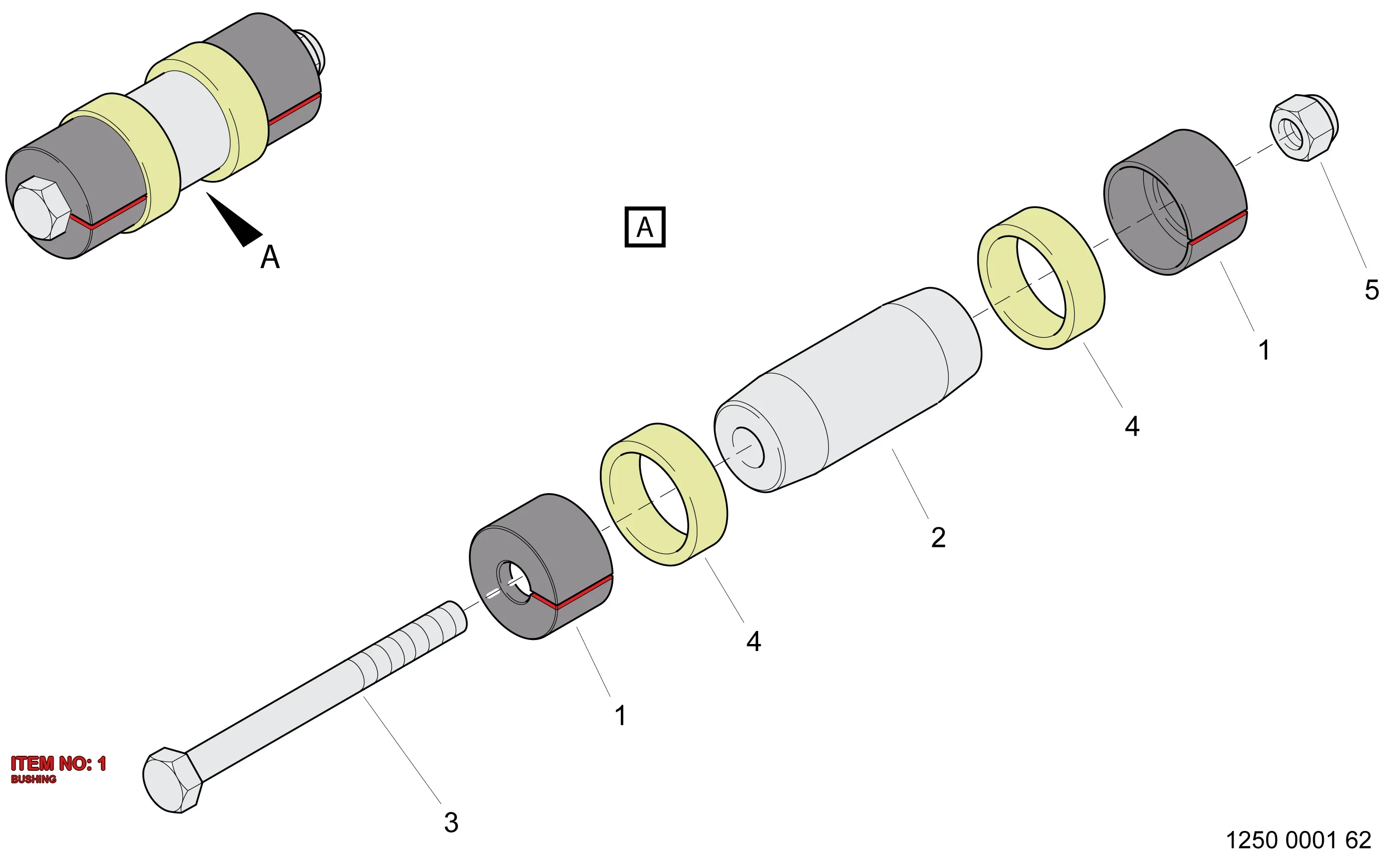 3125 4937 00 BUSHING - Technical Drawing