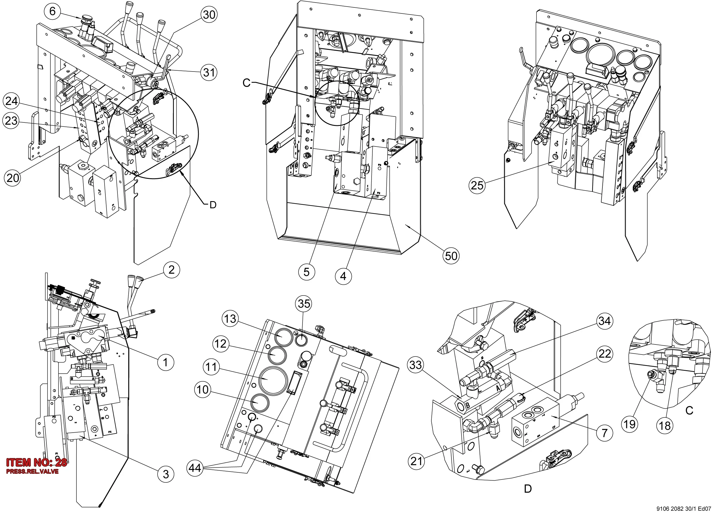 3125 5662 00 PRESS.REL.VALVE - Technical Drawing