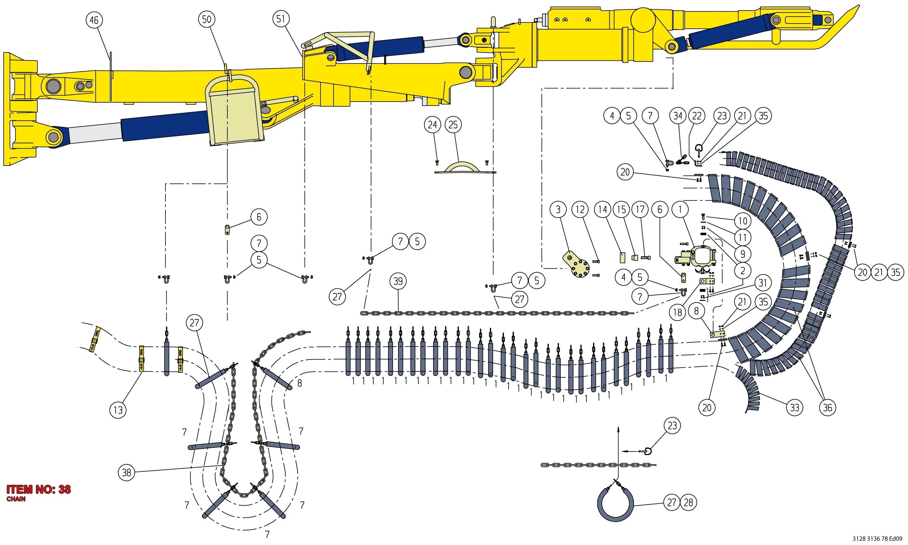 3128 0289 12 CHAIN - Technical Drawing