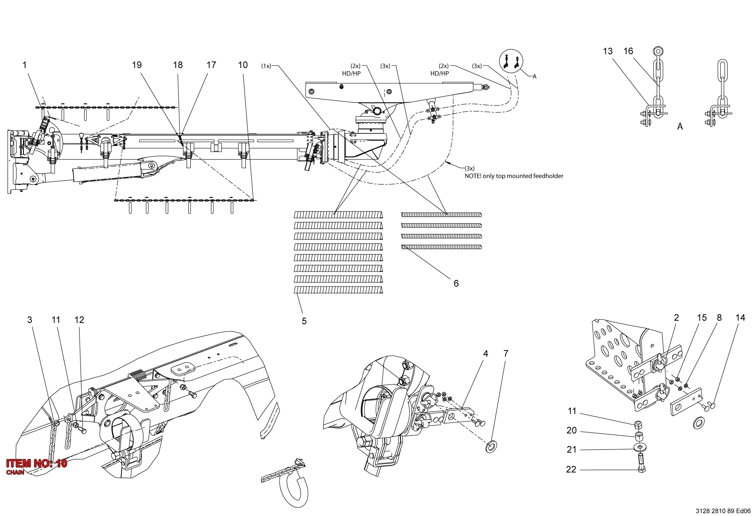 3128 0289 18 CHAIN - Technical Drawing