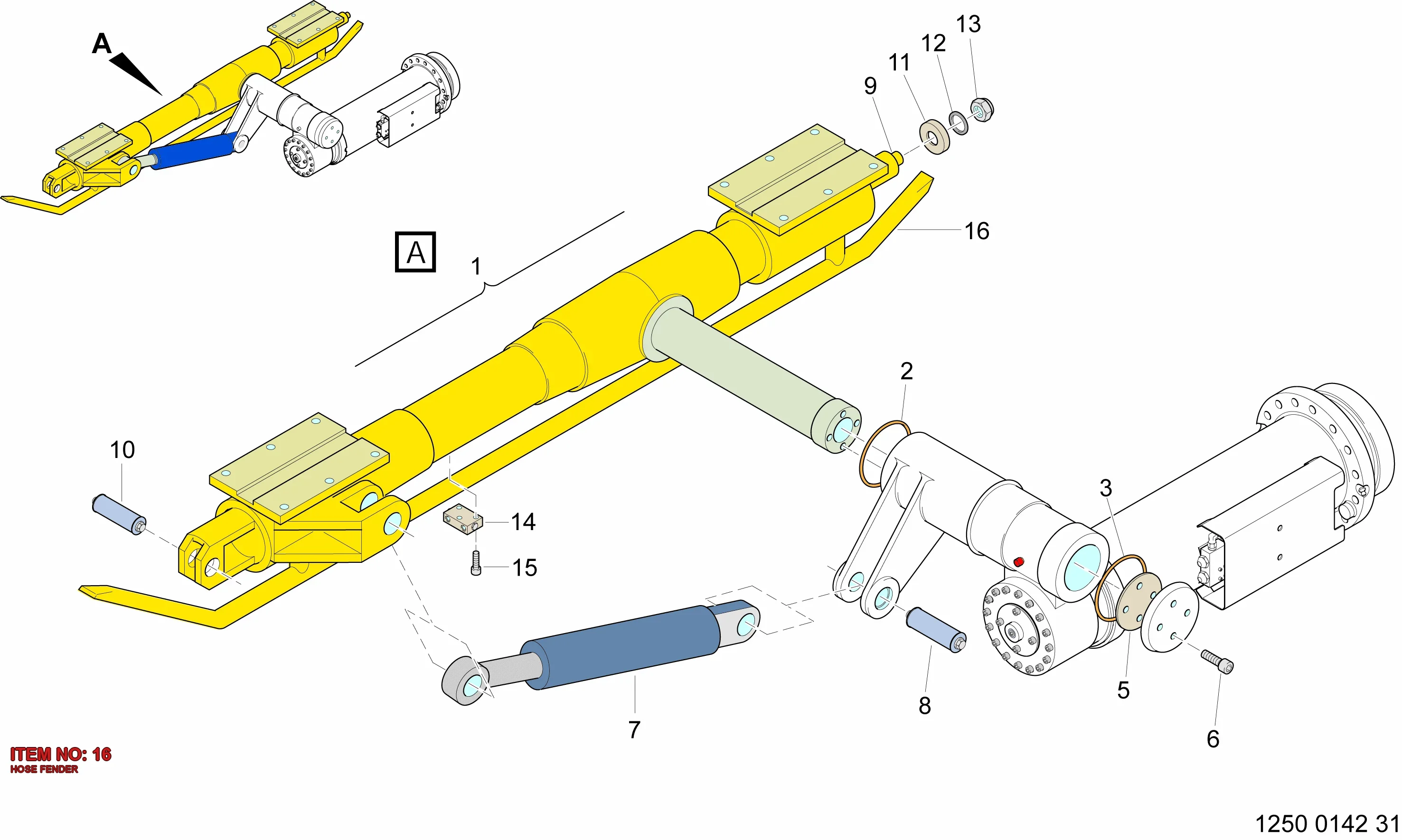 3128 0773 04 HOSE FENDER - Technical Drawing