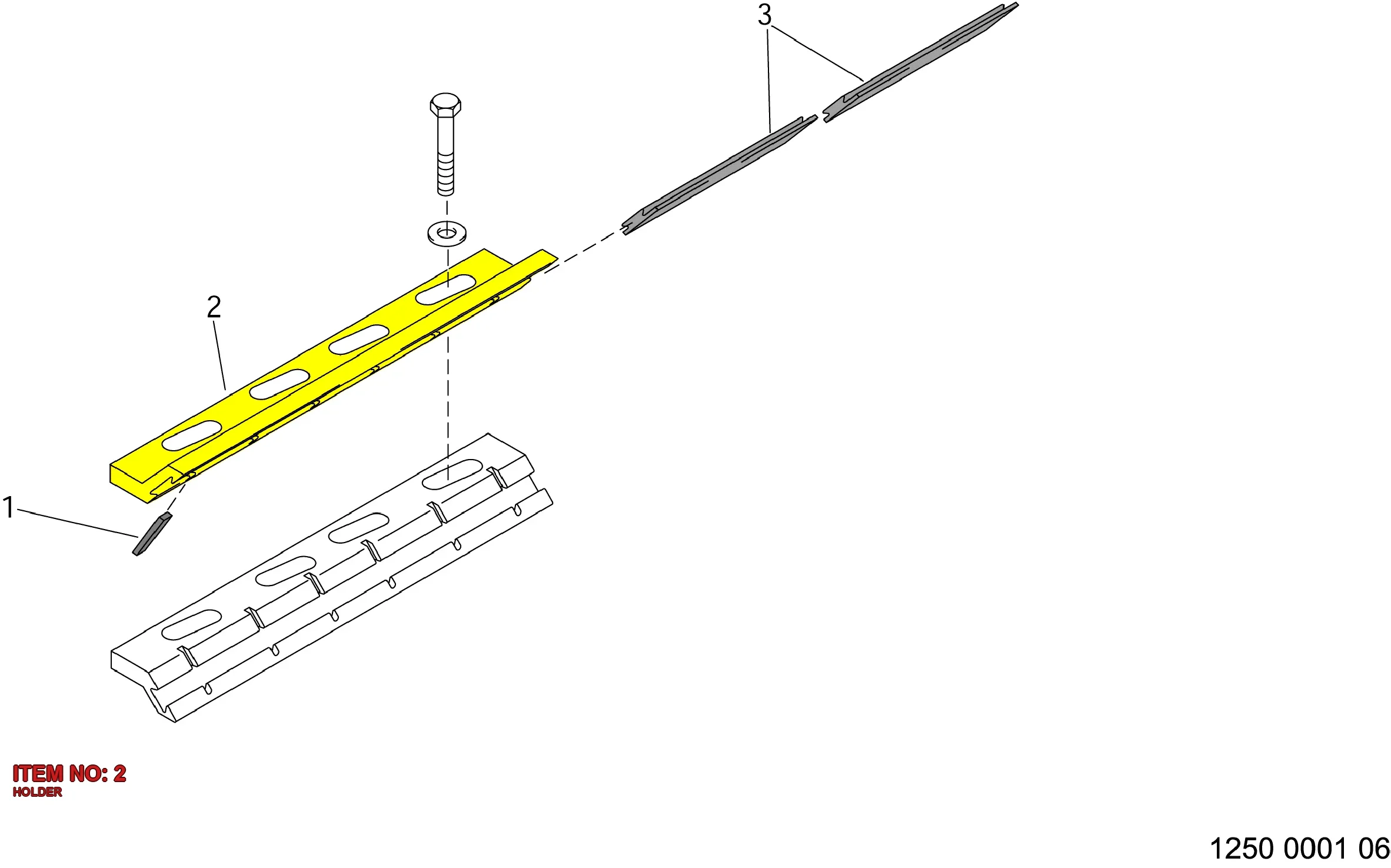 3128 0784 38 HOLDER - Technical Drawing