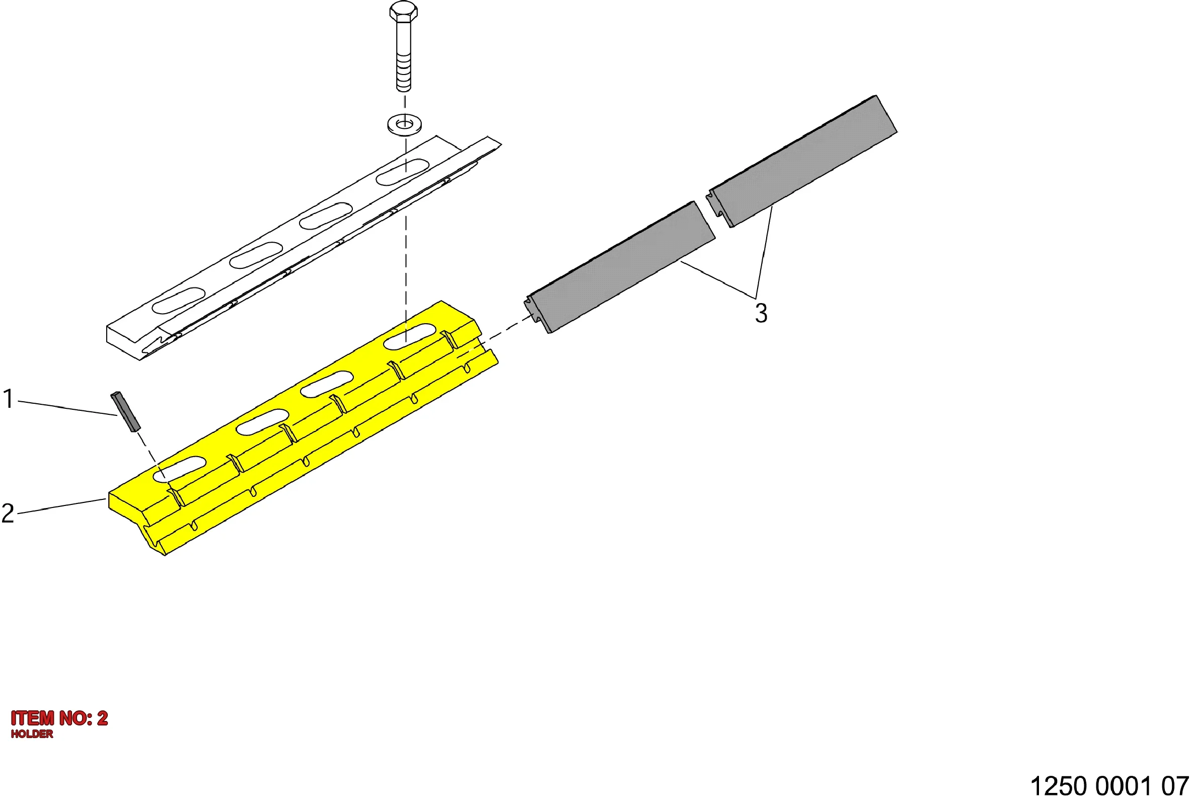3128 0784 39 HOLDER - Technical Drawing