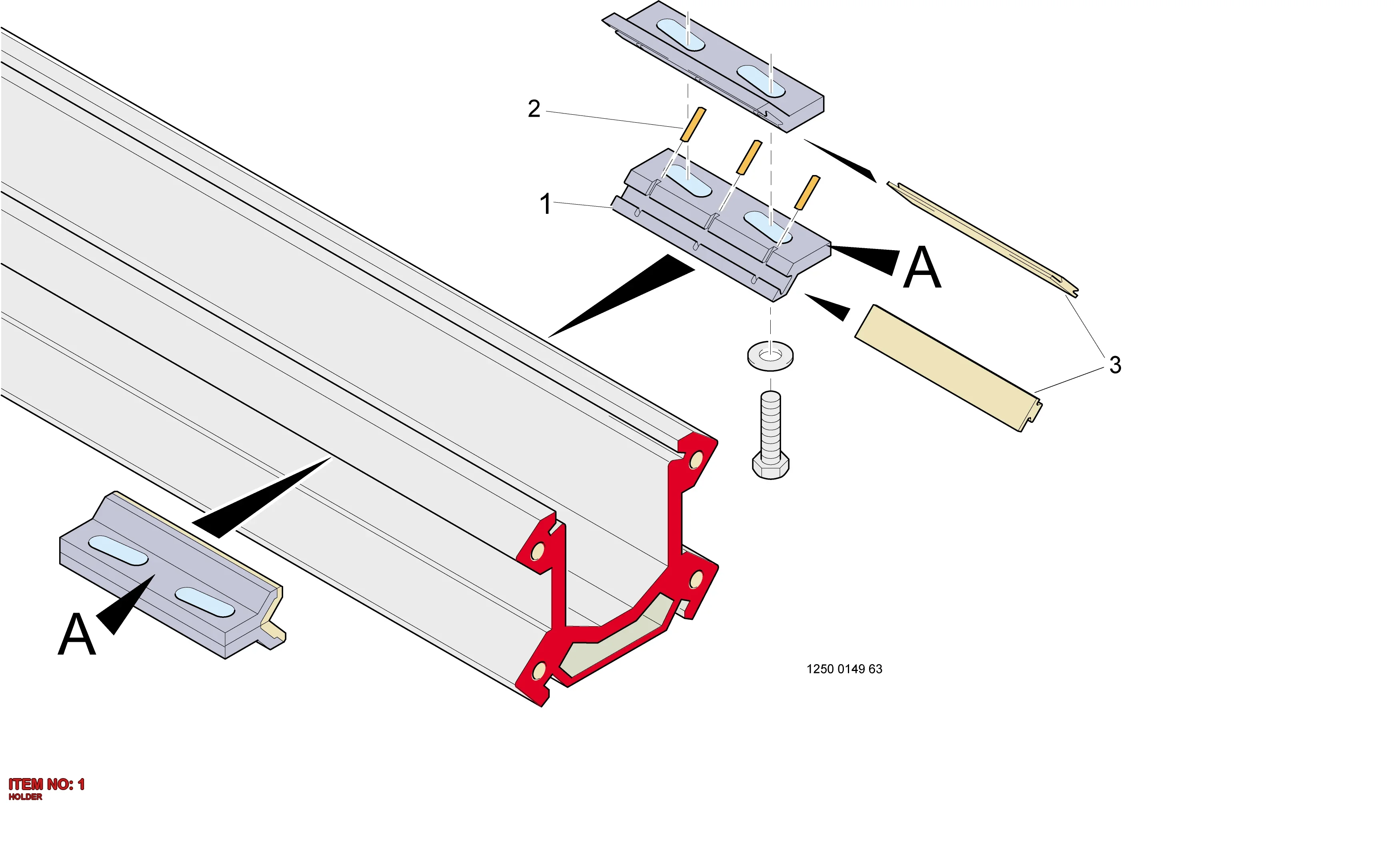 3128 0785 49 HOLDER - Technical Drawing