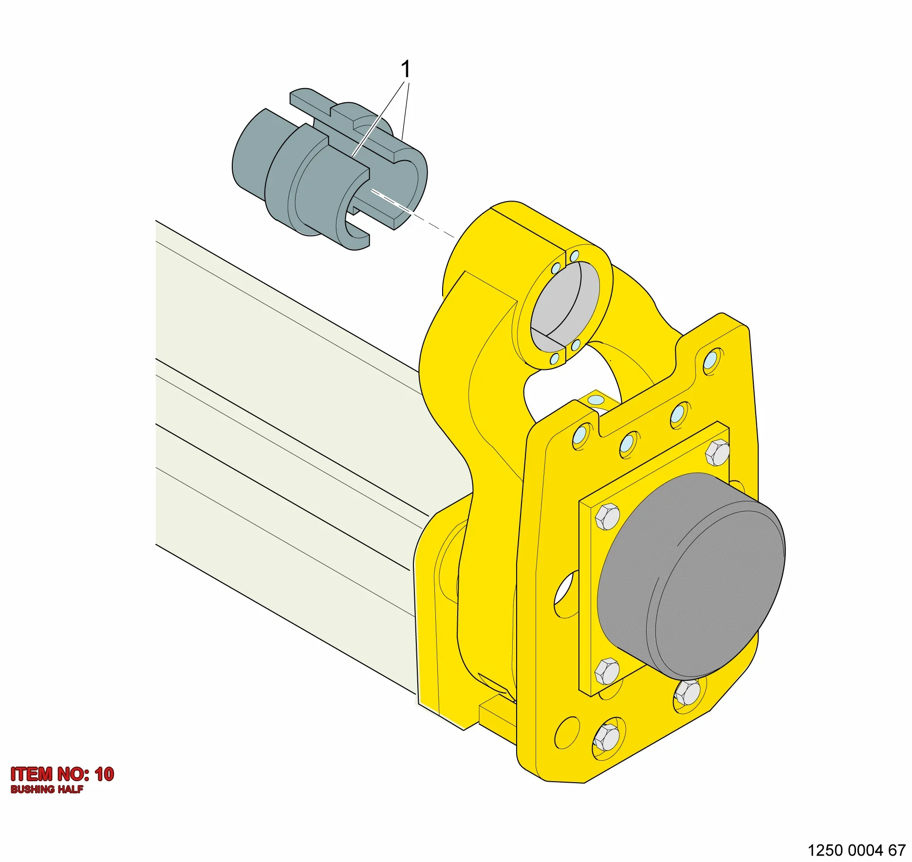 3128 2021 31 BUSHING HALF - Technical Drawing