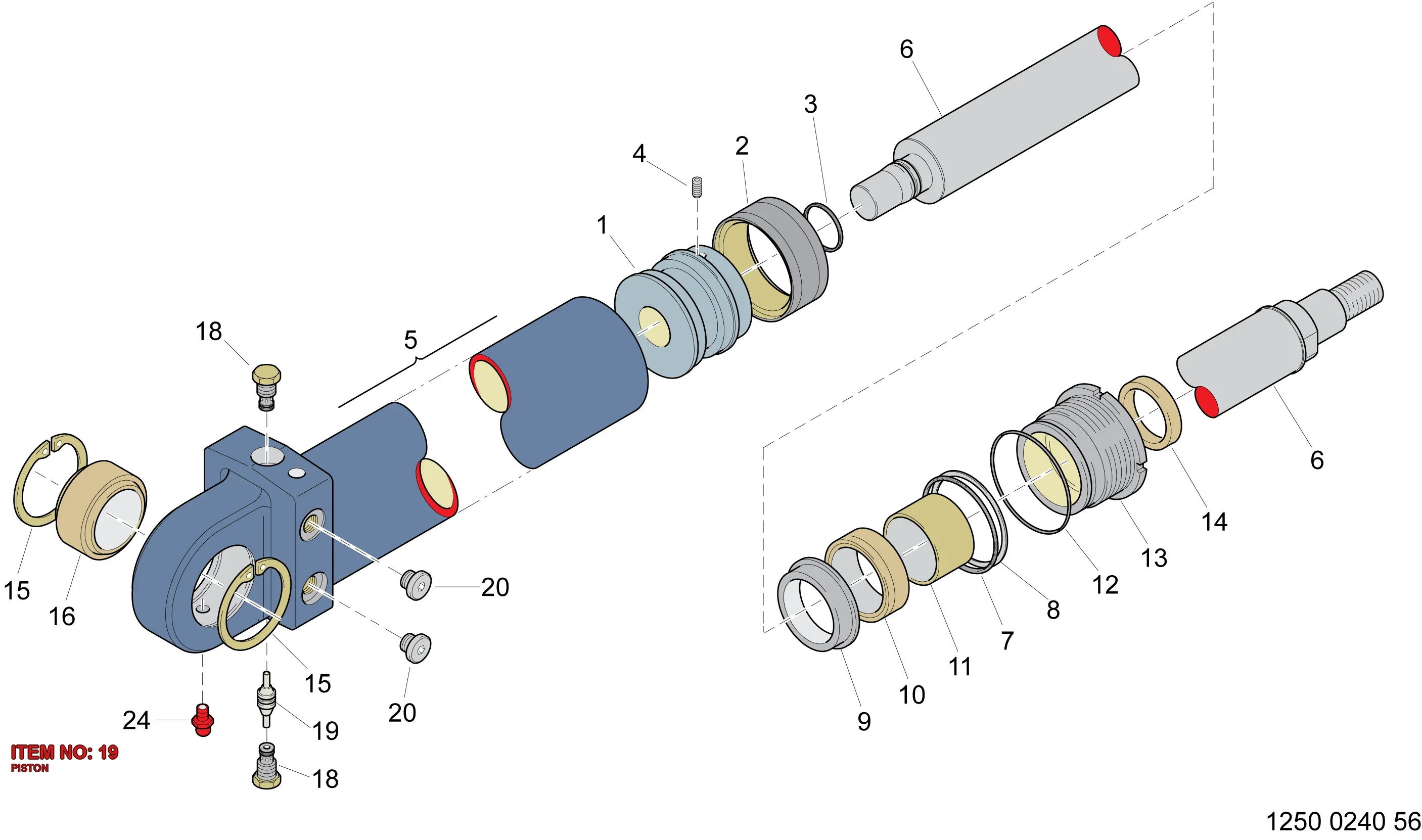 3128 2090 34 PILOT PISTON - Technical Drawing