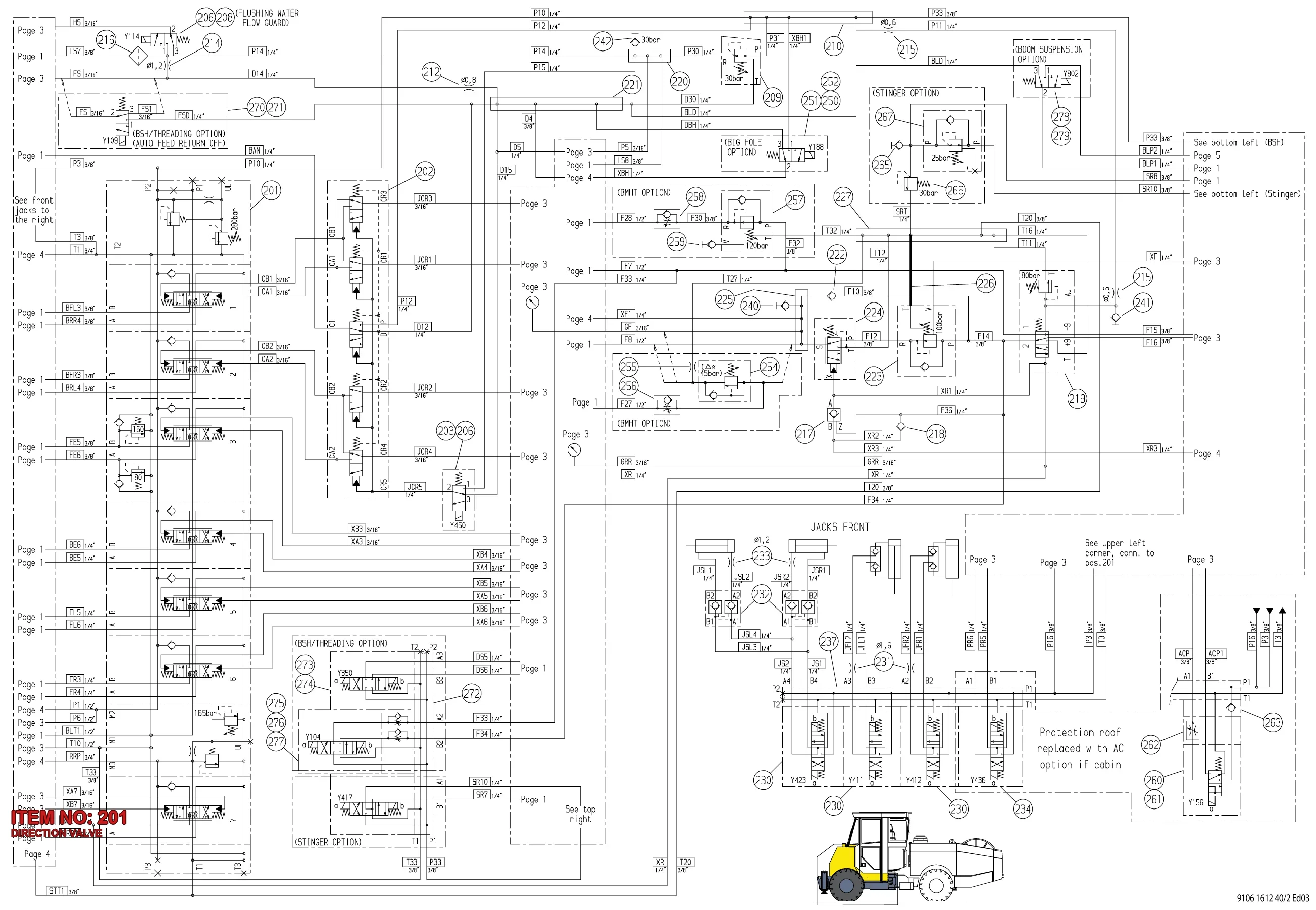 3128 2090 54 DIRECTION VALVE - Technical Drawing