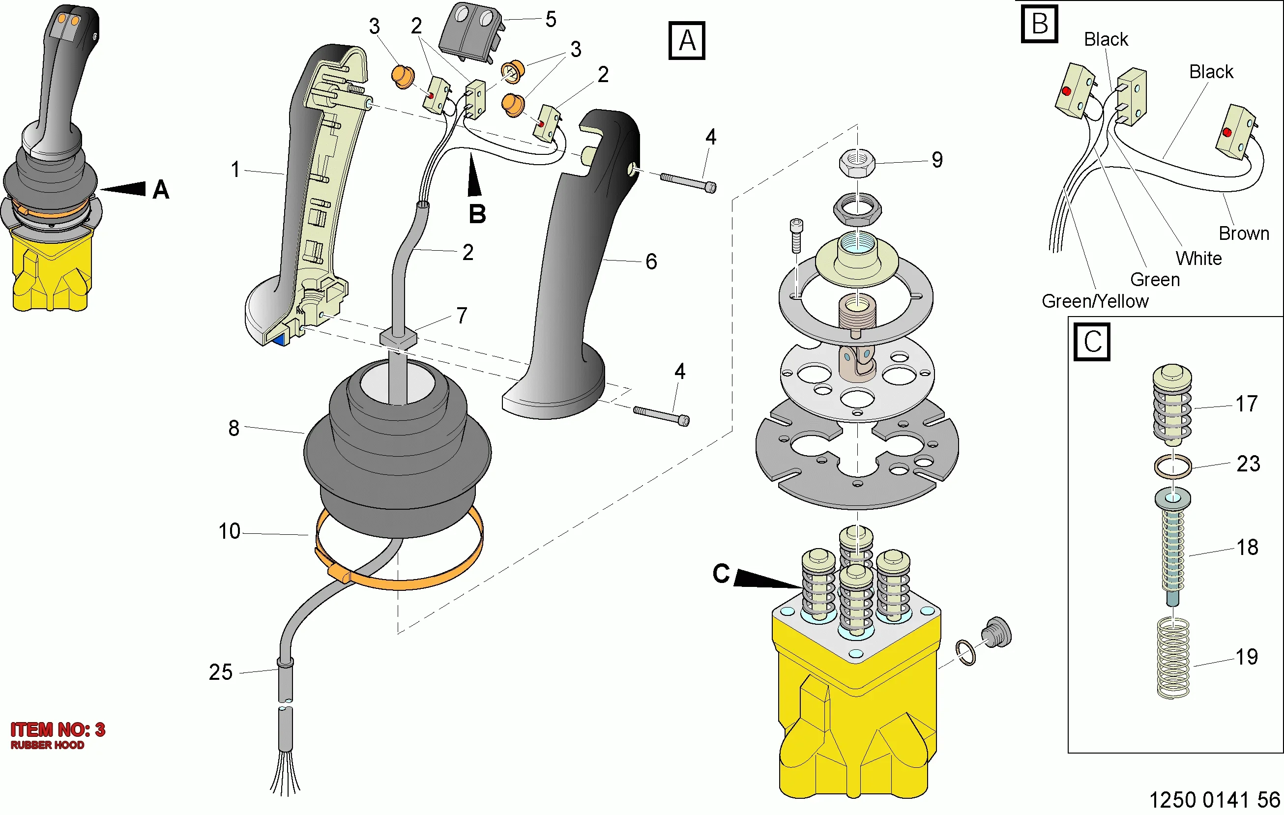 3128 2090 68 RUBBER HOOD - Technical Drawing